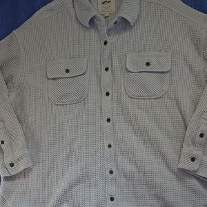 Aerie Light Blue Waffle Knit Shirt